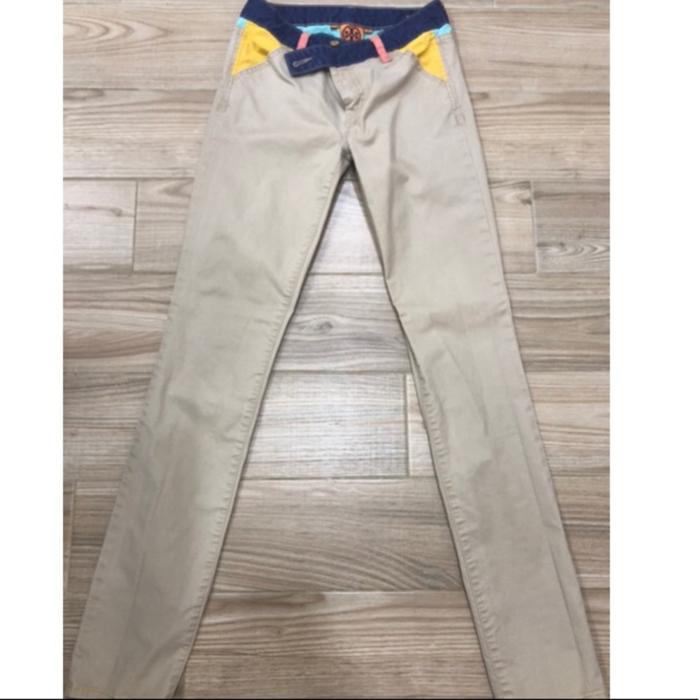 Tory Burch color block khaki pants